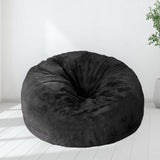 6ft Bean Bed Bag Cover Furniture Protector Solid Color Washable Couch Cover black