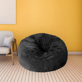 6ft Bean Bed Bag Cover Furniture Protector Solid Color Washable Couch Cover black