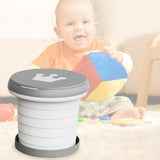 Maxbell Cute Portable Folding Toilet Washable for Child Non-Slip Strip Design Park Gray - Aladdin Shoppers