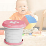 Maxbell Cute Portable Folding Toilet Washable for Child Non-Slip Strip Design Park Pink - Aladdin Shoppers