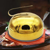 Steak Cover Anti Oil Splashing Magnetic Dish Lid for Home Cooking gold