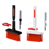 Maxbell 2xMultifunctional Keyboard Brush Cleaning Pen Cleaning Kit for PC Black Red
