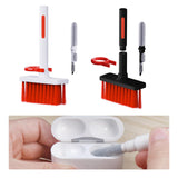 Maxbell 2xMultifunctional Keyboard Brush Cleaning Pen Cleaning Kit for PC Black Red