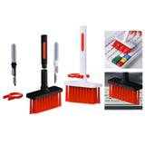 Maxbell 2xMultifunctional Keyboard Brush Cleaning Pen Cleaning Kit for PC Black Red