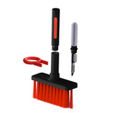 Maxbell 2xMultifunctional Keyboard Brush Cleaning Pen Cleaning Kit for PC Black Red