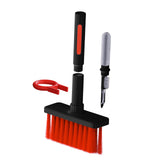 Maxbell 2xMultifunctional Keyboard Brush Cleaning Pen Cleaning Kit for PC Black Red