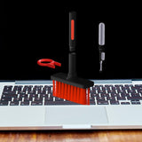Maxbell 2xMultifunctional Keyboard Brush Cleaning Pen Cleaning Kit for PC Black Red