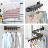 Maxbell Foldable Clothes Hanger Hanging Rack One fold extension+Three fold