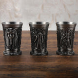 Maxbell 2x Shot Glass Vintage Egyptian Drinkware for Drinkware Accessories