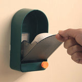 Maxbell 2x Wall Mount Soap Container Soap Dish for Bathroom white grey+green grey