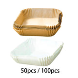 Maxbell 100x Air Fryer Disposable Paper Liner Non-Stick Oil-Proof Baking Paper