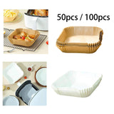 Maxbell 100x Air Fryer Disposable Paper Liner Non-Stick Oil-Proof Baking Paper