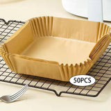 Maxbell 100x Air Fryer Disposable Paper Liner Non-Stick Oil-Proof Baking Paper