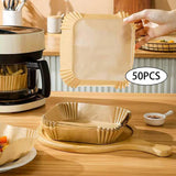 Maxbell 100x Air Fryer Disposable Paper Liner Non-Stick Oil-Proof Baking Paper