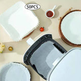 Maxbell 100Pc Air Fryer Disposable Paper Liner Non-Stick Oil-Proof Baking Paper