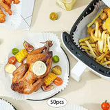 Maxbell 100Pc Air Fryer Disposable Paper Liner Non-Stick Oil-Proof Baking Paper