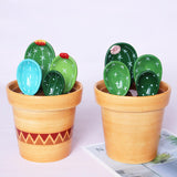 Maxbell 2x Creative Cactus Measuring Spoons in Flower Pot for Food Kitchen Gifts