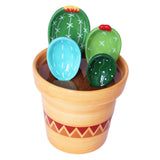 Maxbell 2x Creative Cactus Measuring Spoons in Flower Pot for Food Kitchen Gifts