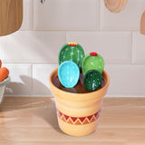 Maxbell 2x Creative Cactus Measuring Spoons in Flower Pot for Food Kitchen Gifts