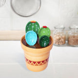 Maxbell 2x Creative Cactus Measuring Spoons in Flower Pot for Food Kitchen Gifts