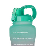 Maxbell 2pcs 2.2L Motivational Water Bottle with Time Marker Large Straw Sports Jugs