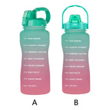Maxbell 2pcs 2.2L Motivational Water Bottle with Time Marker Large Straw Sports Jugs