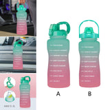 Maxbell 2pcs 2.2L Motivational Water Bottle with Time Marker Large Straw Sports Jugs