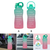Maxbell 2pcs 2.2L Motivational Water Bottle with Time Marker Large Straw Sports Jugs