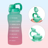 Maxbell 2pcs 2.2L Motivational Water Bottle with Time Marker Large Straw Sports Jugs