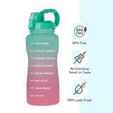 Maxbell 2pcs 2.2L Motivational Water Bottle with Time Marker Large Straw Sports Jugs