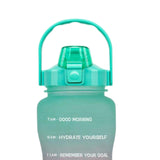 Maxbell 2pcs 2.2L Motivational Water Bottle with Time Marker Large Straw Sports Jugs