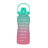 Maxbell 2pcs 2.2L Motivational Water Bottle with Time Marker Large Straw Sports Jugs