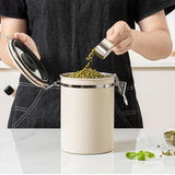 Maxbell 2Pcs Coffee Jar Container Stainless Steel Airtight Canister Kitchen Storage