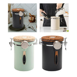 Maxbell 2Pcs Coffee Jar Container Stainless Steel Airtight Canister Kitchen Storage
