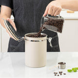 Maxbell 2Pcs Coffee Jar Container Stainless Steel Airtight Canister Kitchen Storage