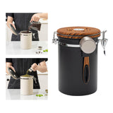 Maxbell 2Pcs Coffee Jar Container Stainless Steel Airtight Canister Kitchen Storage