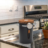 Maxbell 2Pcs Coffee Jar Container Stainless Steel Airtight Canister Kitchen Storage