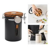 Maxbell 2Pcs Coffee Jar Container Stainless Steel Airtight Canister Kitchen Storage