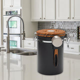 Maxbell 2Pcs Coffee Jar Container Stainless Steel Airtight Canister Kitchen Storage