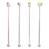 Maxbell 2Pcs 8inch Stainless Steel Mixing Spoon Bar Drink Cocktail Shaker Bar Tool