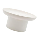 Maxbell 2x Round Stand Tray for Home Desktop Decor Large White +Small White