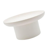 Maxbell 2x Round Stand Tray for Home Desktop Decor Large White +Small White
