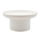 Maxbell 2x Round Stand Tray for Home Desktop Decor Large White +Small White