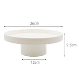 Maxbell 2x Round Stand Tray for Home Decor Large Black+Large White