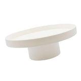 Maxbell 2x Round Stand Tray for Home Desktop Decor Large White +Small White