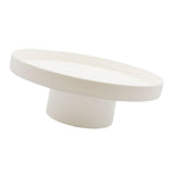 Maxbell 2x Round Stand Tray for Home Decor Large Black+Large White
