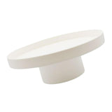 Maxbell 2x Round Stand Tray for Home Desktop Decor Large White +Small White