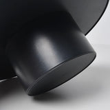 Maxbell 2x Household Round Stand Tray for Home Decor Large Black+Small Black