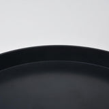 Maxbell 2x Household Round Stand Tray for Home Decor Large Black+Small Black