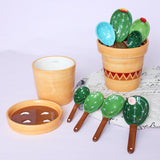 Maxbell 2x Creative Cactus Measuring Spoons in Flower Pot for Food Kitchen Gifts